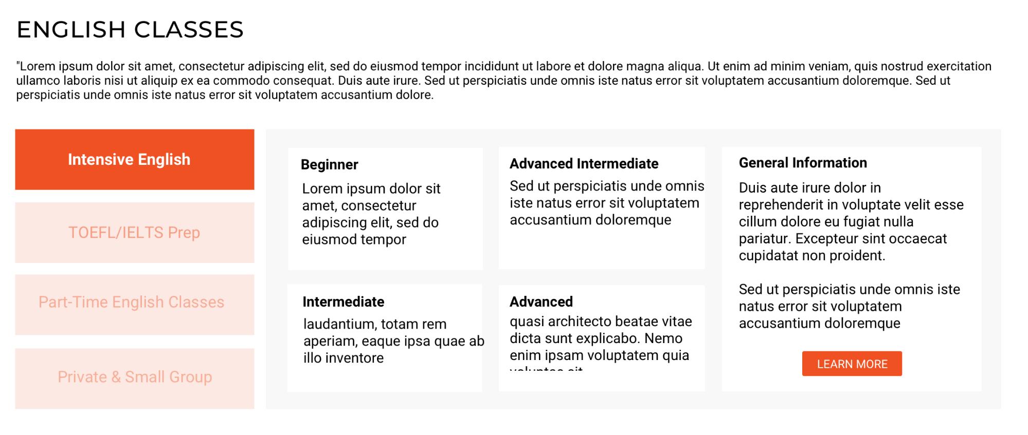 mid-fi design of information dense